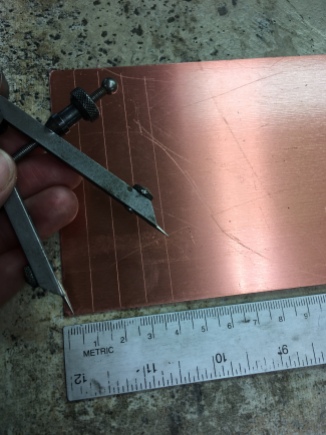 Prepping the copper strips